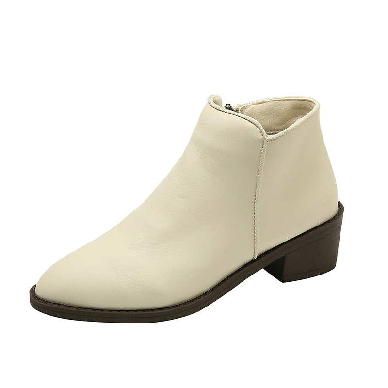 Ankle Side Zipper Boots