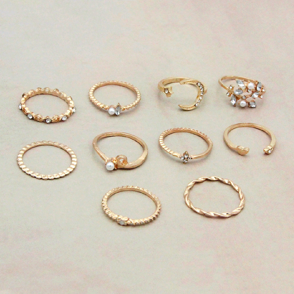 Boho 10-Piece Ring