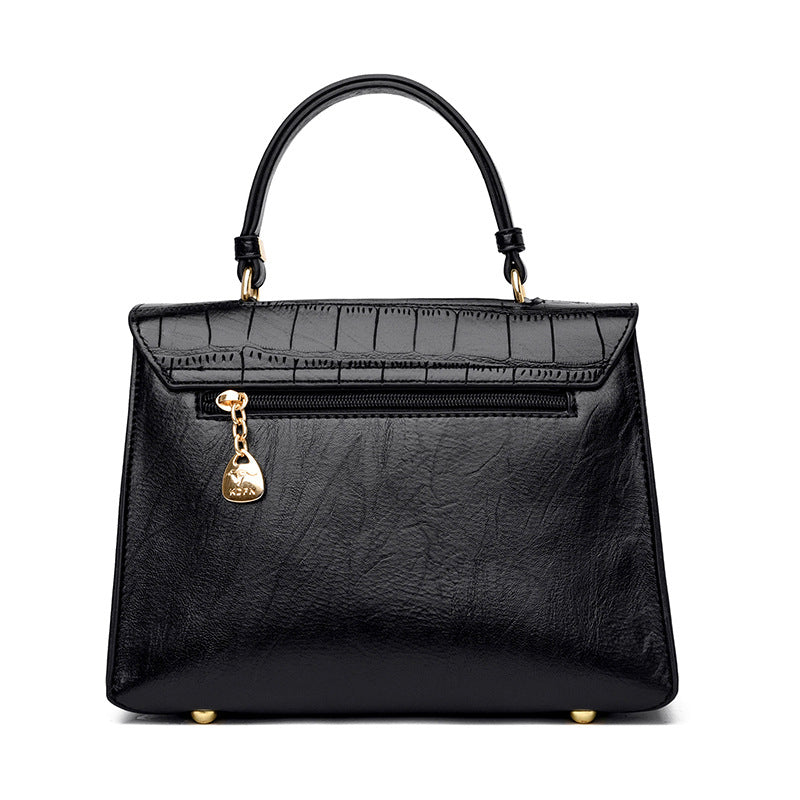 Large Capacity Leather Handbag