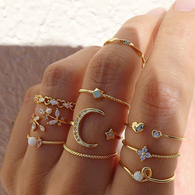 Boho 10-Piece Ring