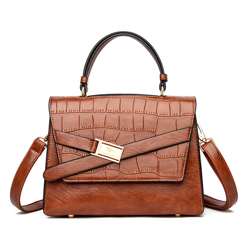 Large Capacity Leather Handbag