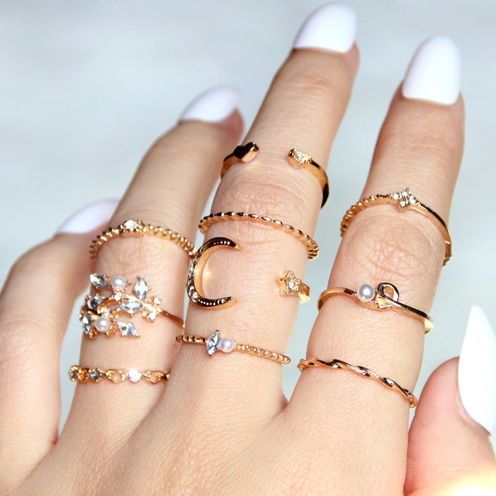 Boho 10-Piece Ring